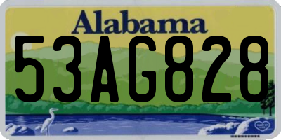 AL license plate 53AG828