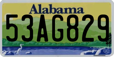 AL license plate 53AG829