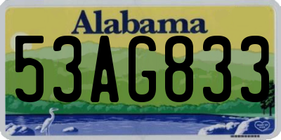 AL license plate 53AG833