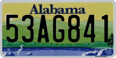 AL license plate 53AG841