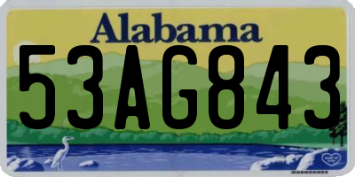 AL license plate 53AG843