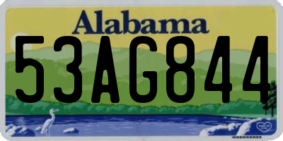 AL license plate 53AG844