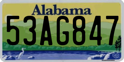 AL license plate 53AG847