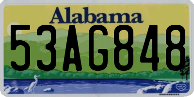AL license plate 53AG848