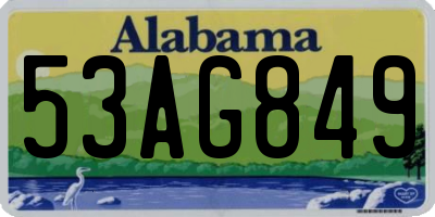 AL license plate 53AG849