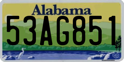 AL license plate 53AG851