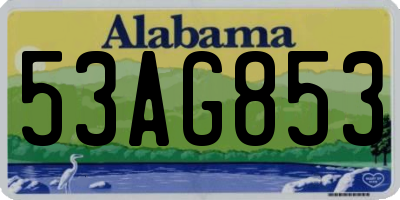 AL license plate 53AG853