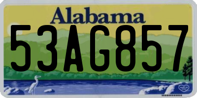AL license plate 53AG857