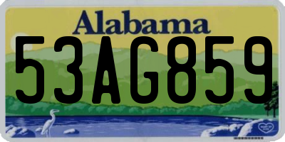 AL license plate 53AG859
