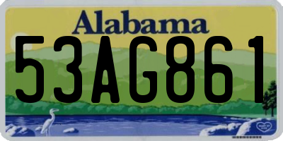 AL license plate 53AG861