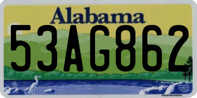 AL license plate 53AG862