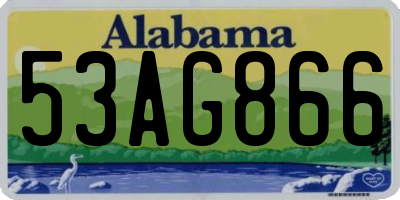 AL license plate 53AG866