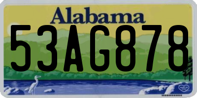 AL license plate 53AG878