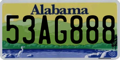 AL license plate 53AG888