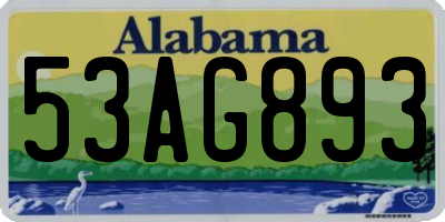 AL license plate 53AG893