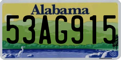 AL license plate 53AG915