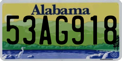 AL license plate 53AG918