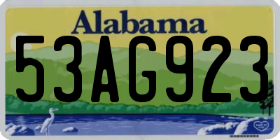 AL license plate 53AG923