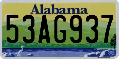 AL license plate 53AG937