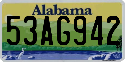 AL license plate 53AG942