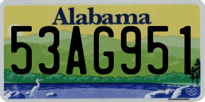 AL license plate 53AG951