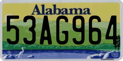 AL license plate 53AG964