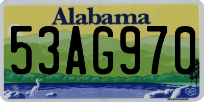 AL license plate 53AG970