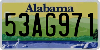AL license plate 53AG971