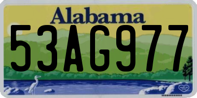 AL license plate 53AG977
