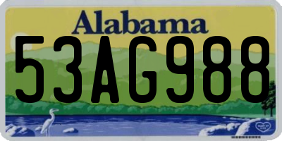 AL license plate 53AG988