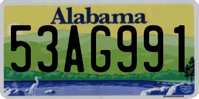 AL license plate 53AG991