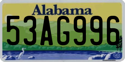 AL license plate 53AG996