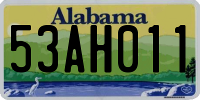 AL license plate 53AH011