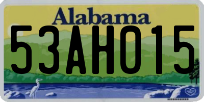 AL license plate 53AH015
