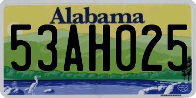 AL license plate 53AH025