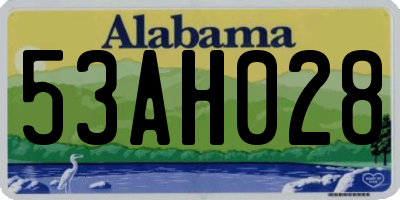 AL license plate 53AH028