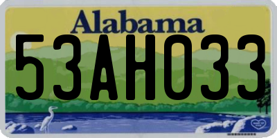AL license plate 53AH033