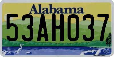 AL license plate 53AH037