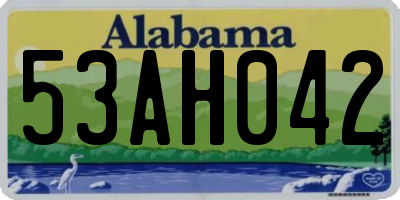 AL license plate 53AH042