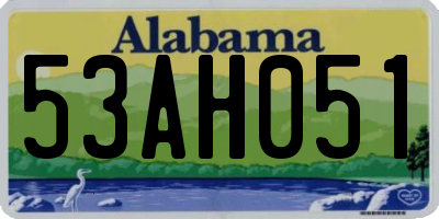AL license plate 53AH051