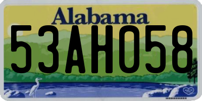 AL license plate 53AH058