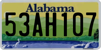 AL license plate 53AH107