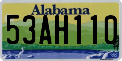 AL license plate 53AH110