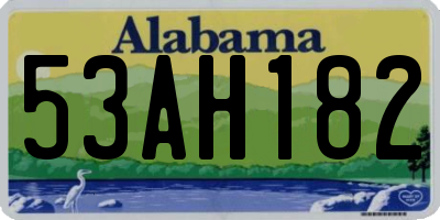 AL license plate 53AH182