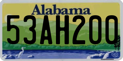 AL license plate 53AH200