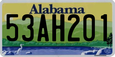 AL license plate 53AH201