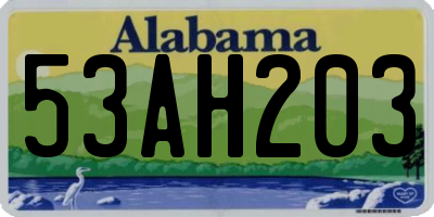 AL license plate 53AH203