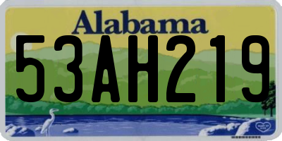 AL license plate 53AH219