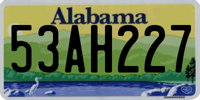 AL license plate 53AH227
