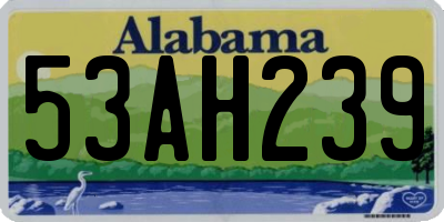 AL license plate 53AH239